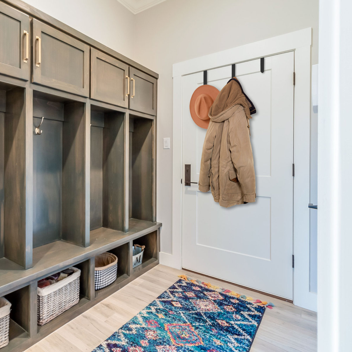 Adjustable Over The Door Hooks - 3-Piece Door Hanger Set for Clothing and Accessories 9690108